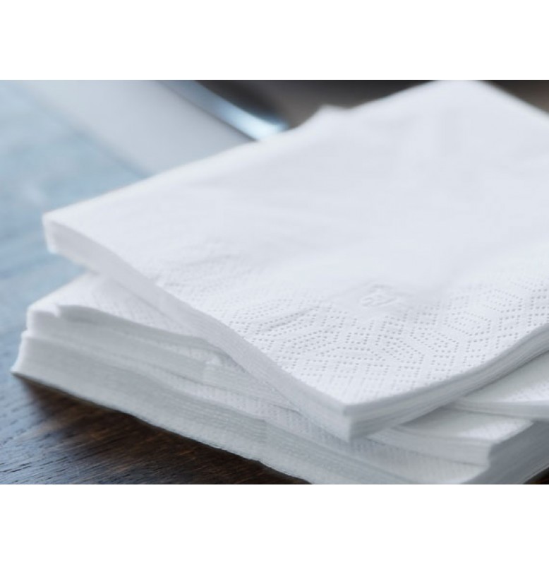 Салфетки 2-слойные, бумажные Duni Tissue, цвет: Белый, размер 24 х 24 см, 300 штук