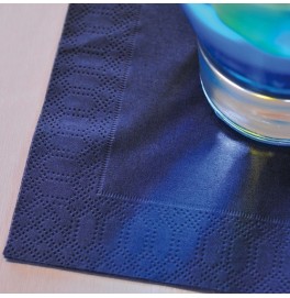 Салфетки 2-слойные, бумажные Duni Tissue, цвет: Тёмно-синий, размер 33 х 33 см, 125 штук