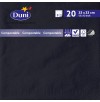 Салфетки 3-слойные, бумажные Duni Tissue, цвет: Чёрный, размер 33 х 33 см, 20 штук