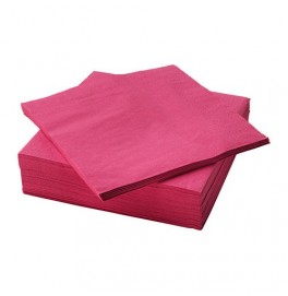 Салфетки 3-слойные, бумажные Duni Tissue, цвет: Фуксия, размер 33 х 33 см, 50 штук