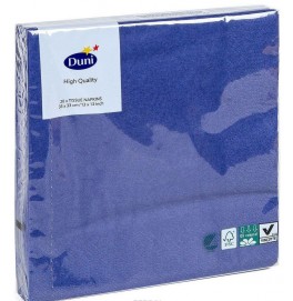 Салфетки 3-слойные, бумажные Duni Tissue, цвет: Тёмно-синий, размер 33 х 33 см, 20 штук