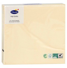 Салфетки 3-слойные, бумажные Duni Tissue, цвет: Ваниль, размер 40 х 40 см, 20 штук