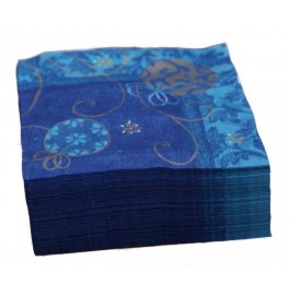 Салфетки бумажные Duni Дизайнерские, цвет: GALARINA PETROL, размер 33 х 33 см,20 шт