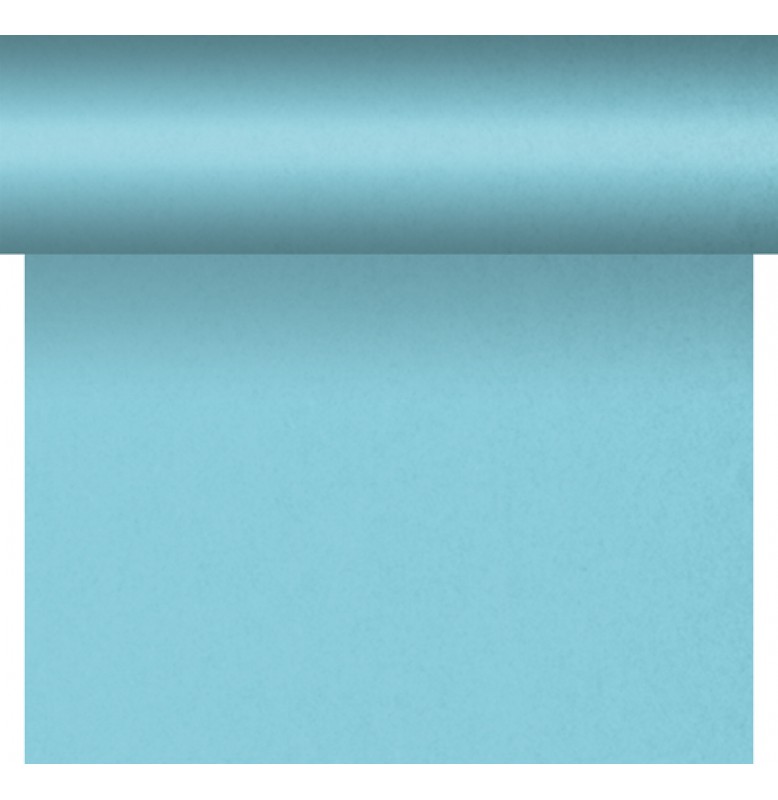 Скатерть – дорожка DUNICEL. Размер: 0,4 х 24 м. Однотонная цветная. Цвет: Голубой/мятный, 1 штука
